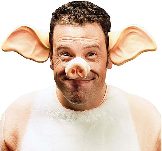 NET TOYS Schweineohren Haarreif Schweinsohren auf Bügel