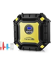 FAMIROSA Compressore Portatile per Auto, Mini Compressore Aria Portatile per 12V Materasso ad Aria, Veicoli, Bici