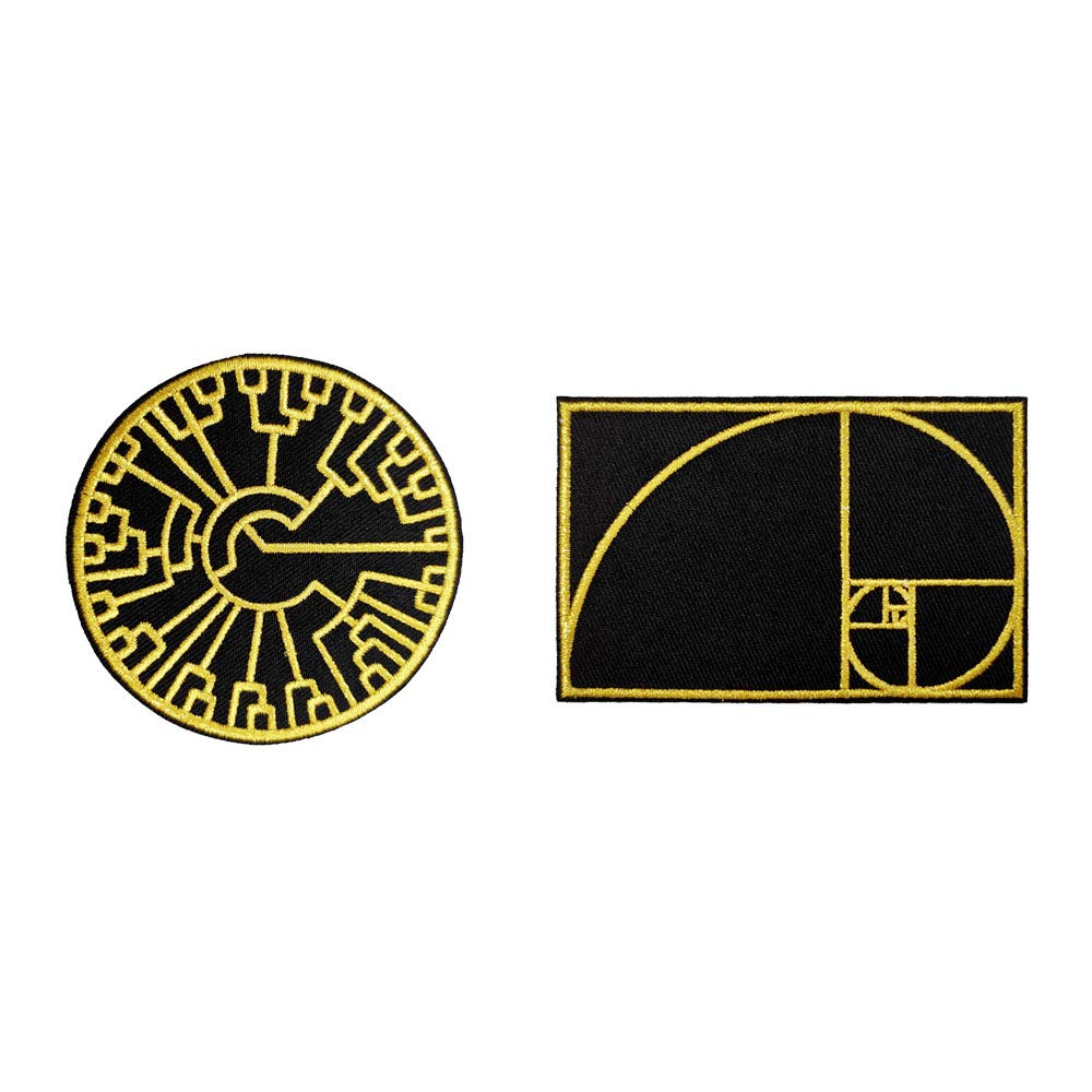 Phylogenetic Tree Golden Ratio Goldener Schnitt Embroidered Iron on sew on Patch Applique
