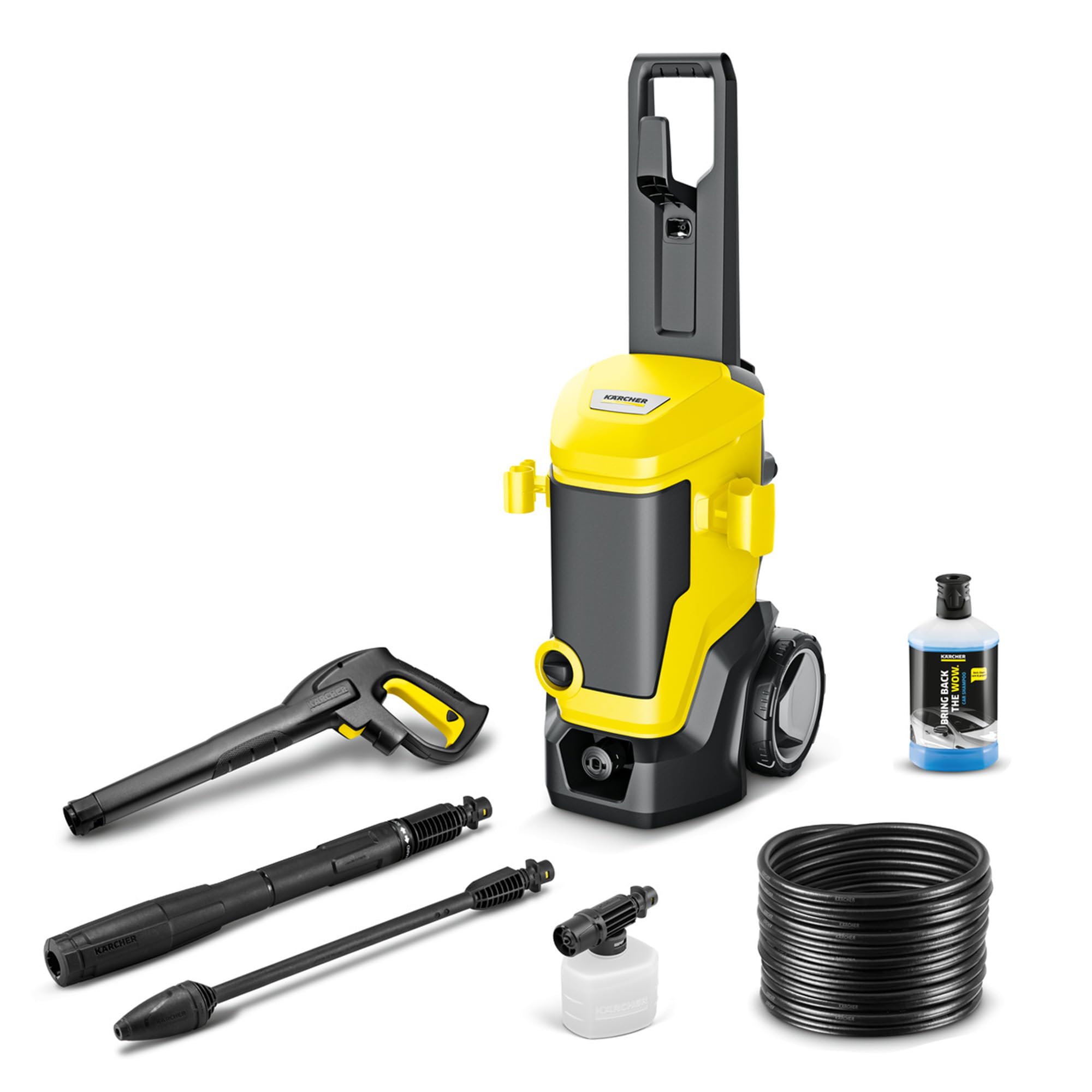 Kärcher Hochdruckreiniger K 7 WCM FJ, Druck: max. 180 bar, Fördermenge: 600 l/h, Flächenleistung: 60 m²/h, Gewicht: 17,1 kg, HD-Pistole, Vario Power-Strahlrohr, Dreckfräser, Schaumdüse