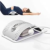 MIEKARA Back Stretcher for Lower Back Pain Relief, Adjustable Lumbar Traction Device, Spinal Decompression Board with Acupressure Points, Posture Corrector for Women and Men