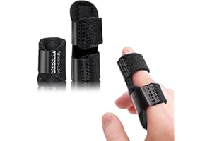 GLIROPS 2 Pcs Trigger Finger Splints - Finger Support Splints, Adjustable Finger Splints Brace Stabilizer for Broken Finger, Straightening, Arthritis, Injured Finger, Suitable for Thumb, Index, Middle, Ring, Pinky