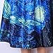 Alaroo Women's Van Gogh Impressionistic Painting Starry Night Flare Skirt S