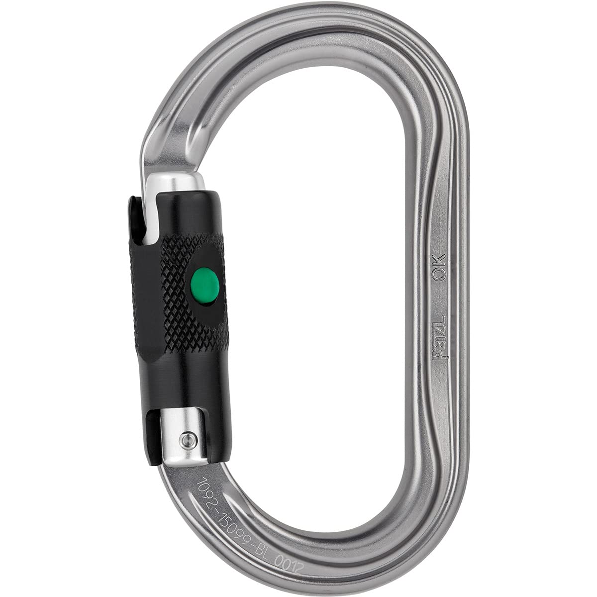 Petzl M33A BL NEW OK Lightweight Oval Carabiner, Ball-Lock, Grey