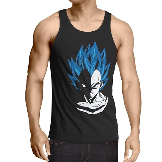 style3 Super Vegeta Blue God Mode Men's Tank top Amazon.co.uk Clothing