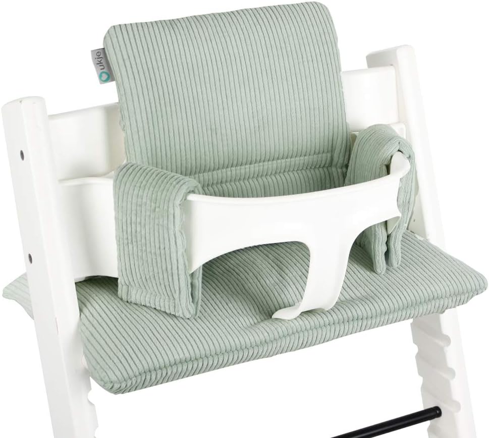 Cushion for Stokke Tripp Trapp | Many Colors & Patterns | Handmade in Europe (Mint Rib)