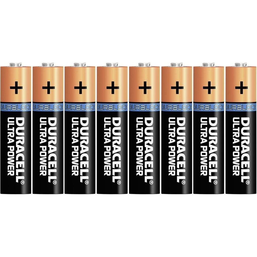 Duracell LR03 / MX2400 Ultra Power Type AAA Alkaline Batteries, pack of 8