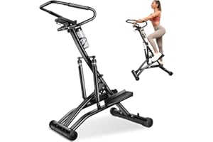 BODY RHYTHM Steppers for Exercise at Home, Power Stair Stepper Machine for Cardio & Climbing Training, Hydraulic Fitness Stepper with 12 Level Hydraulic Cylinders, Large LCD Monitor, Large Handlebar.