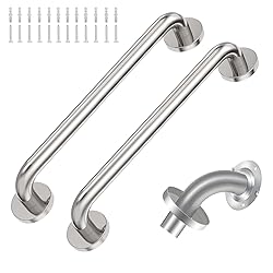 16 Inch Shower Grab Bar 2 Pack Polished Chrome SUS
