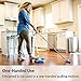 WISP Broom and Dustpan Set for Home, Pet Hair Remover for Carpet, Indoor Outdoor Telescoping Broom Household Cleaning Set, Easy Wall Storage, 52'' Adjustable Handle 3-Piece Patented WISPsystem, Red