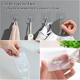 PAIDASHU Self Adhesive Hooks 25 Pack Heavy Duty 10 KG Nail Free Hangers view 4