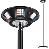 Govee Outdoor Lamp Post Lights, 2000LM High White Brightness with 6 Zones RGBIC Lighting Effect for Halloween Decor, Double Sensor Integrated, IP66 Waterproof, Work with Alexa, Google Assistant
