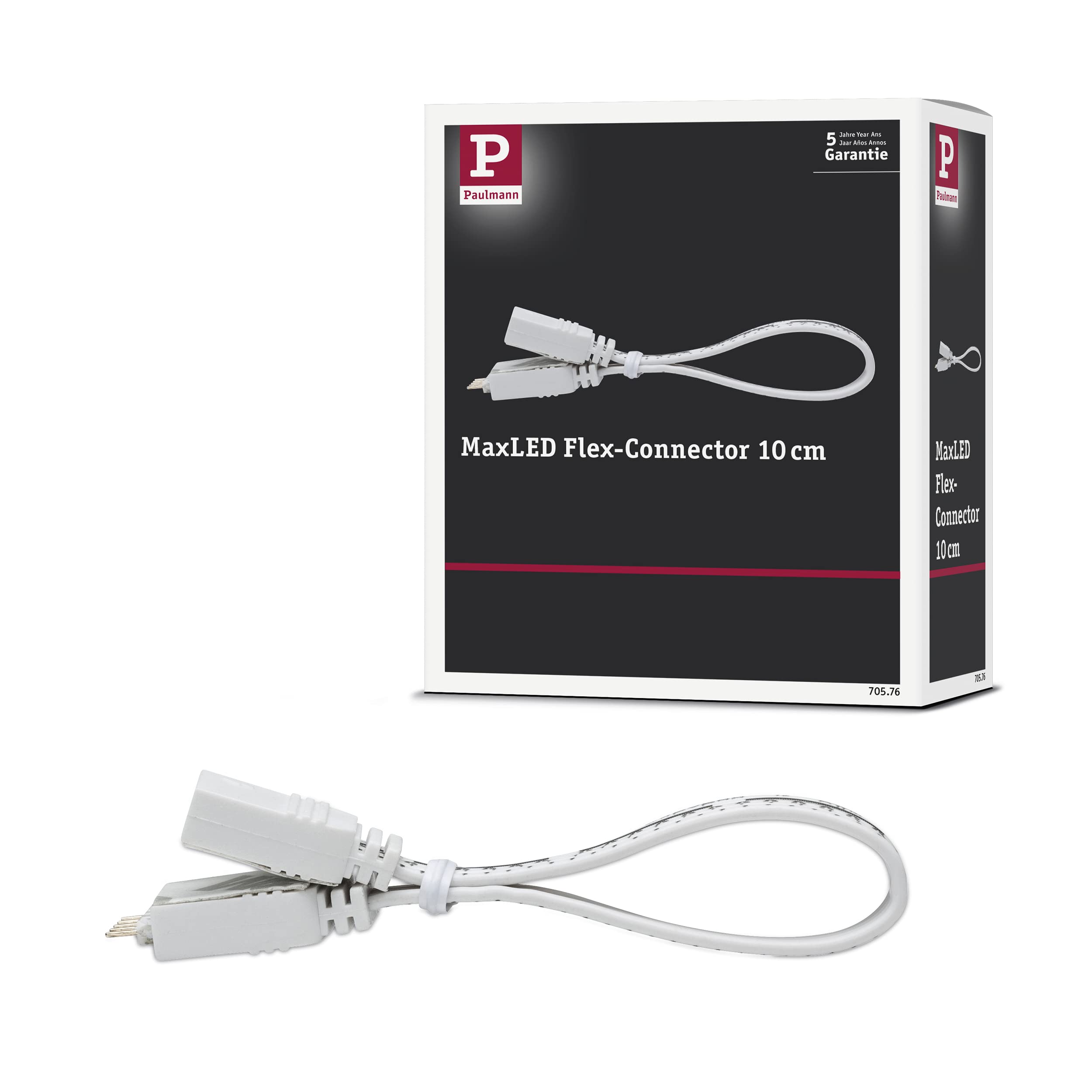 Paulmann 70576 MaxLED Connection Cable for LED Strip 10 m Extension Cable Stripe Accessory Bridging White Compensation of Uneven Surfaces 5-pin