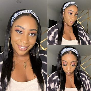 human hair headband wigs