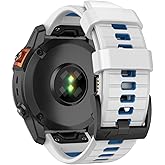 MYSNBKN Compatible with Fenix 7X Band, 26mm Easy-fit Silicone Watch Strap Wristbands Replacement for Garmin Fenix 5X/5X Plus/6X/6X Pro/7X Pro/3/3 HR
