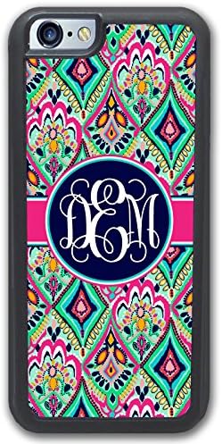 iPhone 6 PLUS TOUGH Case Pretty Floral Jewels With Monogram Monogrammed Personalized iPhone 6S PLUS Tough Case (5.5 inch) by Simply Customized