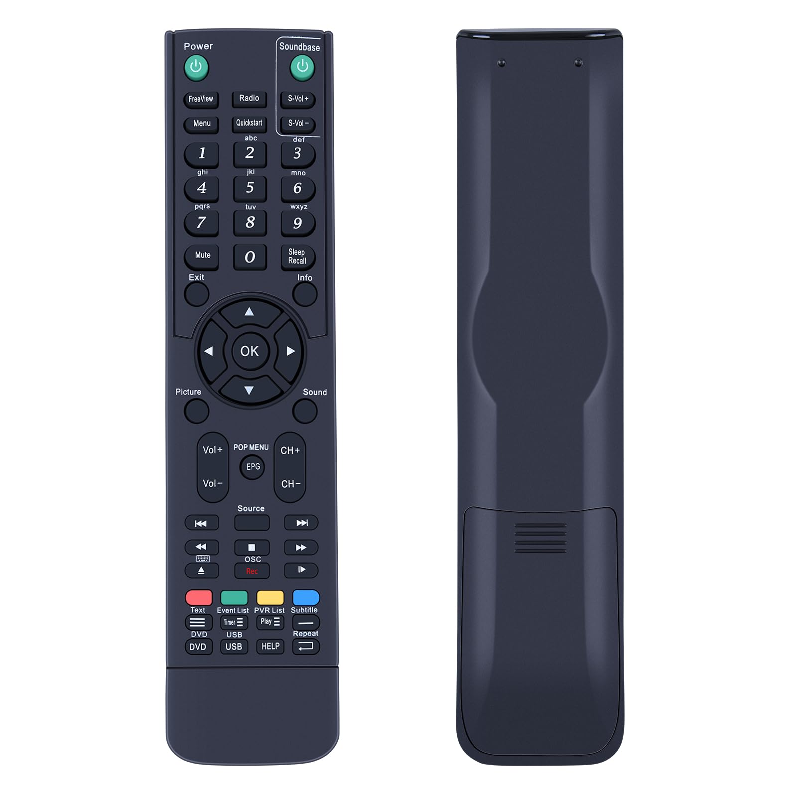 New Remote Control Replacement for Marks and Spencer MS2751DVB MS2751F DVD TV