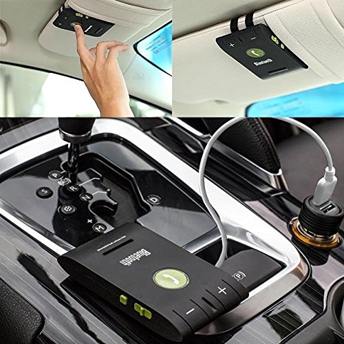image for MMOBIEL Handsfree Wireless Bluetooth 4.0 Sun Visor Speakerphone Car Ki