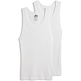 Jockey Men's Undershirt Made in America 100% Cotton Tank - 2 Pack