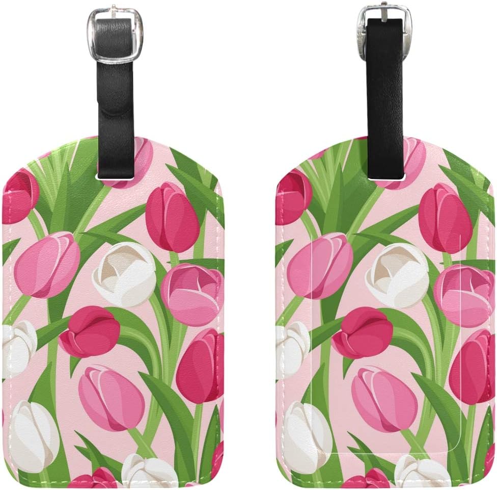 flower luggage tag