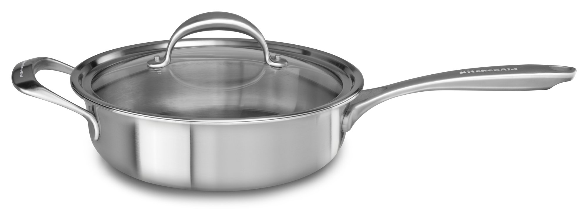 KitchenAid KC2C35EHST 5-ply Copper Core 3.5-Quart Saute with Helper Handle and Lid, Stainless Steel Finish