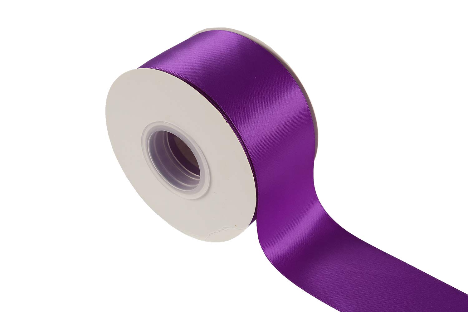 Ribbonitlux 50mm Wide Double Face Satin Ribbon 22 Meters (465-Purple, Set for Gift Wrapping, Party Decor, Sewing Applications, Wedding and Craft