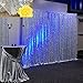 7ft x 7ft Silver Sequin Backdrop Curtain Glitter Photo Booth Backdrop for Wedding Birthday Baby Shower Event Decor