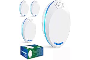 NSONGSE Mouse Mice Repeller Indoor, Rodent Rat Repellent, Ultrasonic Pest Mouse Repeller, Spider Repellent Indoor, Pest Roach Repellent Ultrasonic Plug in, White, 4 Pack