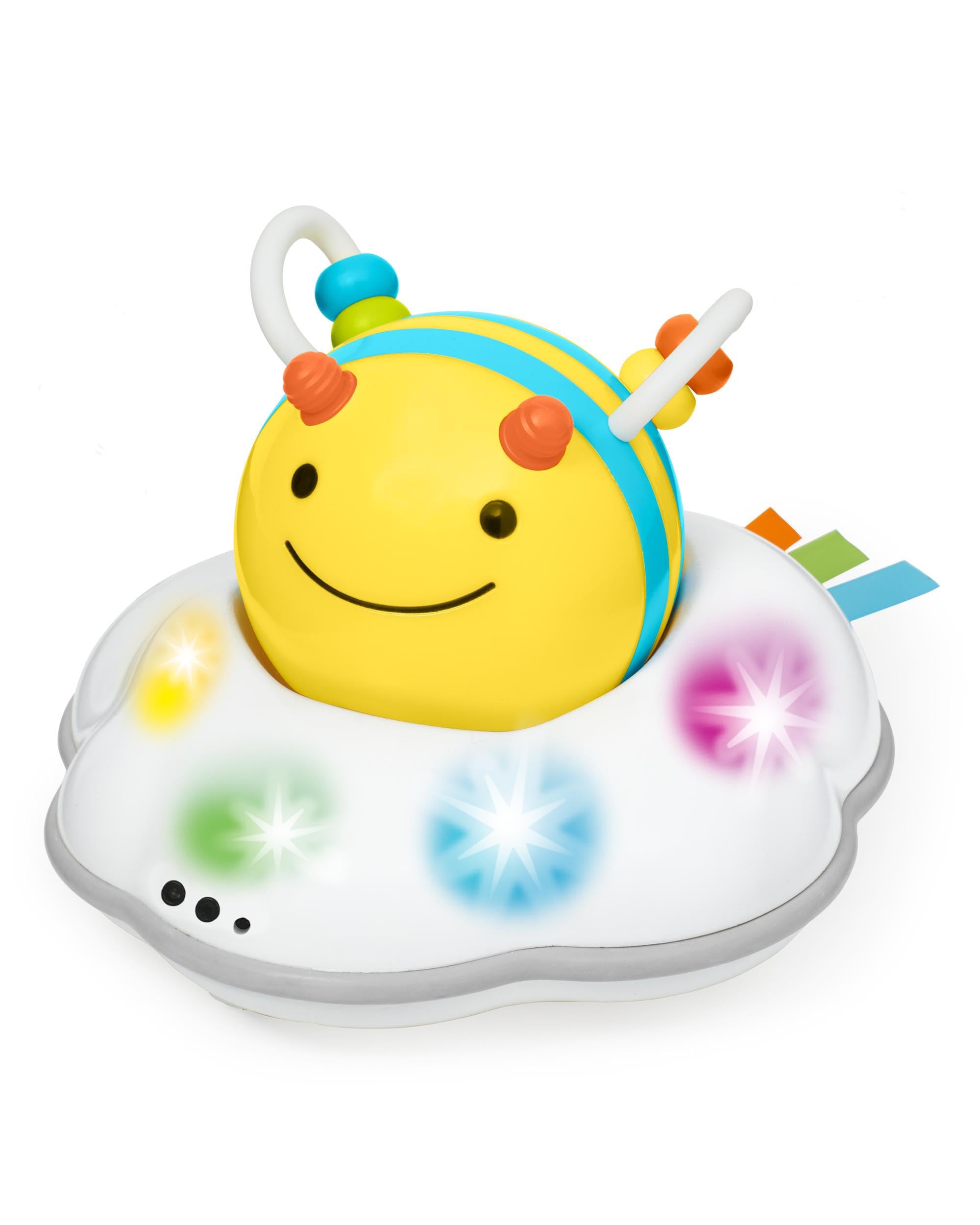 Skip Hop Baby Follow-Me Bee Tummy Time Crawl Toy 3-Stage Infant Sensory Development with Lights Sounds and Music Explore & More Age 5m+