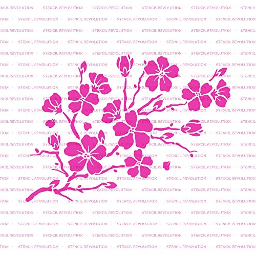Cherry Blossom Stencil Template - Reusable Stencil with Multiple Sizes Available