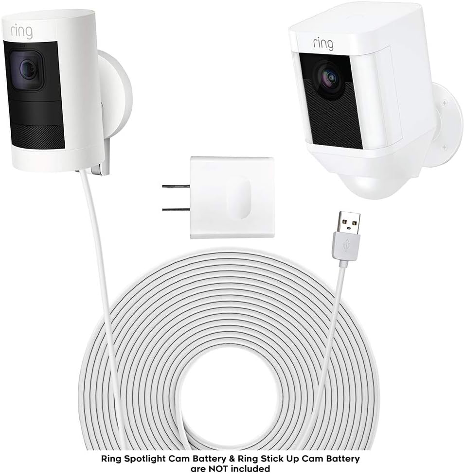 Charging Cable for Spotlight Camera & Stick Up Cam (White