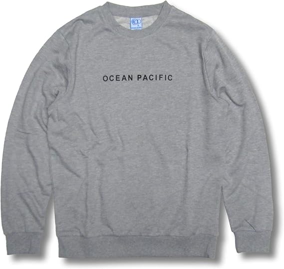 Amazon Op オーシャンパシフィック Ocean Pacific サーフブランド メンズ トレーナー 制菌 抗菌 防臭 スウェットシャツ シンプル Gry Xl トレーナー パーカー 通販