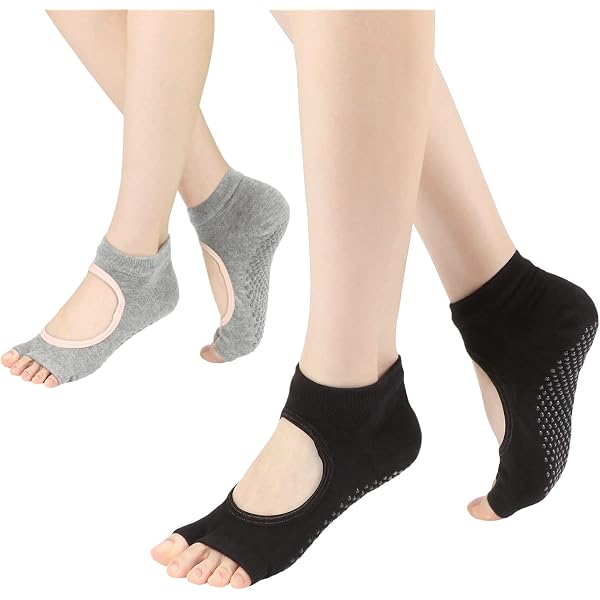 Chaussettes De Yoga Tucketts - Antidérapantes Et Sans Orteils - Pour Pilates, Barre - Taille 37-40