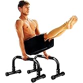 Teclor Push Up Bar, Parallettes Bars For L-sit & Dip, Heavy-Duty No Wobbling Parallel Bars Stand For Handstands, Full Planche, Calisthenics, 9.5in High Workout Stands for Home Fitness Training