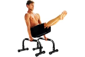 Teclor Push Up Bar, Parallettes Bars For L-sit & Dip, Heavy-Duty No Wobbling Parallel Bars Stand For Handstands, Full Planche, Calisthenics, 9.5in High Workout Stands for Home Fitness Training