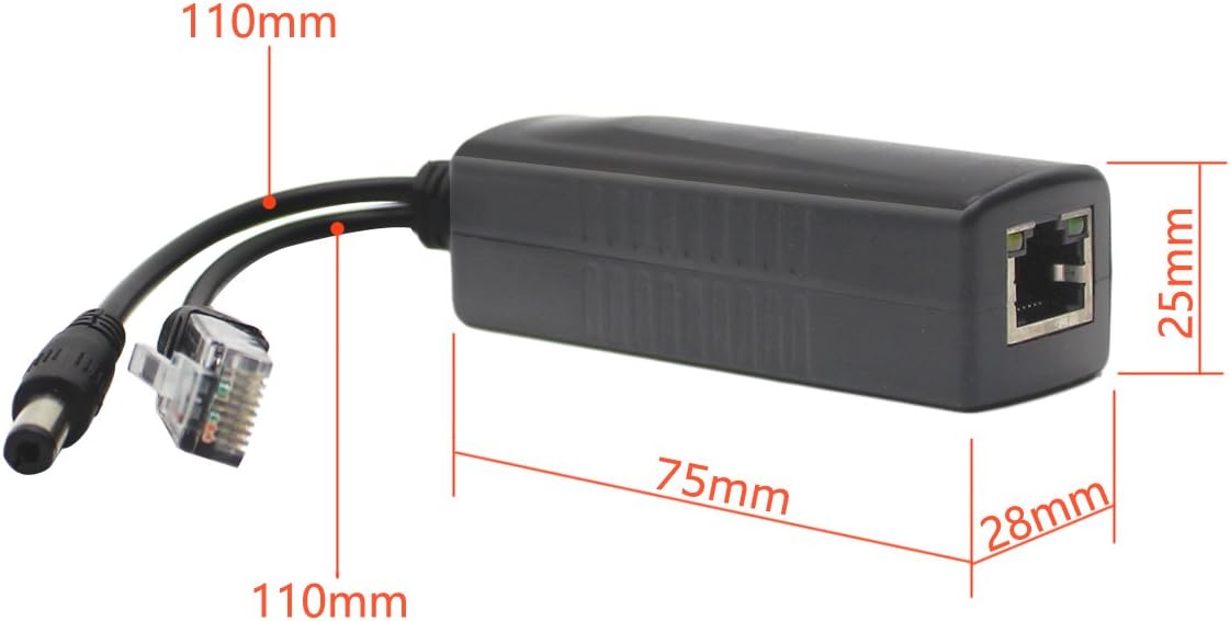 ANVISION 2-Pack PoE Splitte, DC 12V Output, IEEE 802.3af Compliant, for Non-PoE IP Camera, AP, Router Voip Phone, AV-PS12 - Image 5