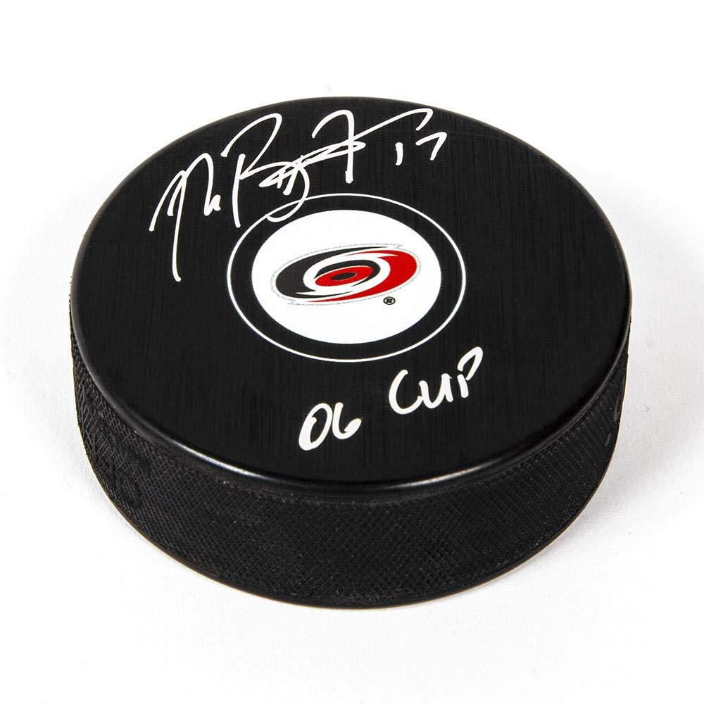 Rod BrindAmour Carolina Hurricanes Autographed Hockey Puck with 06 Cup