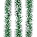 Christmas Tree Bright Green Frost Tip Tinsel Garland Metallic Streamers Celebrate a Holiday Mardi Gras Party Indoor and Outdoor Disco Party Decorations Supplies