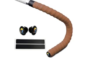 TOPCABIN Bicycle Bar Tape EVA Camouflage Series Comfort Road Bike Handlebar Tape Leather Bike Bar Tape with Bar End Plugs-2 Rolls (EVA Brown)