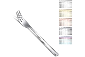Kyraton Dessert Forks 12 Pieces, 15.6cm Stainless Steel Cake Forks Cutlery Set, Tea Forks, Fruit Forks, Dishwasher Safe