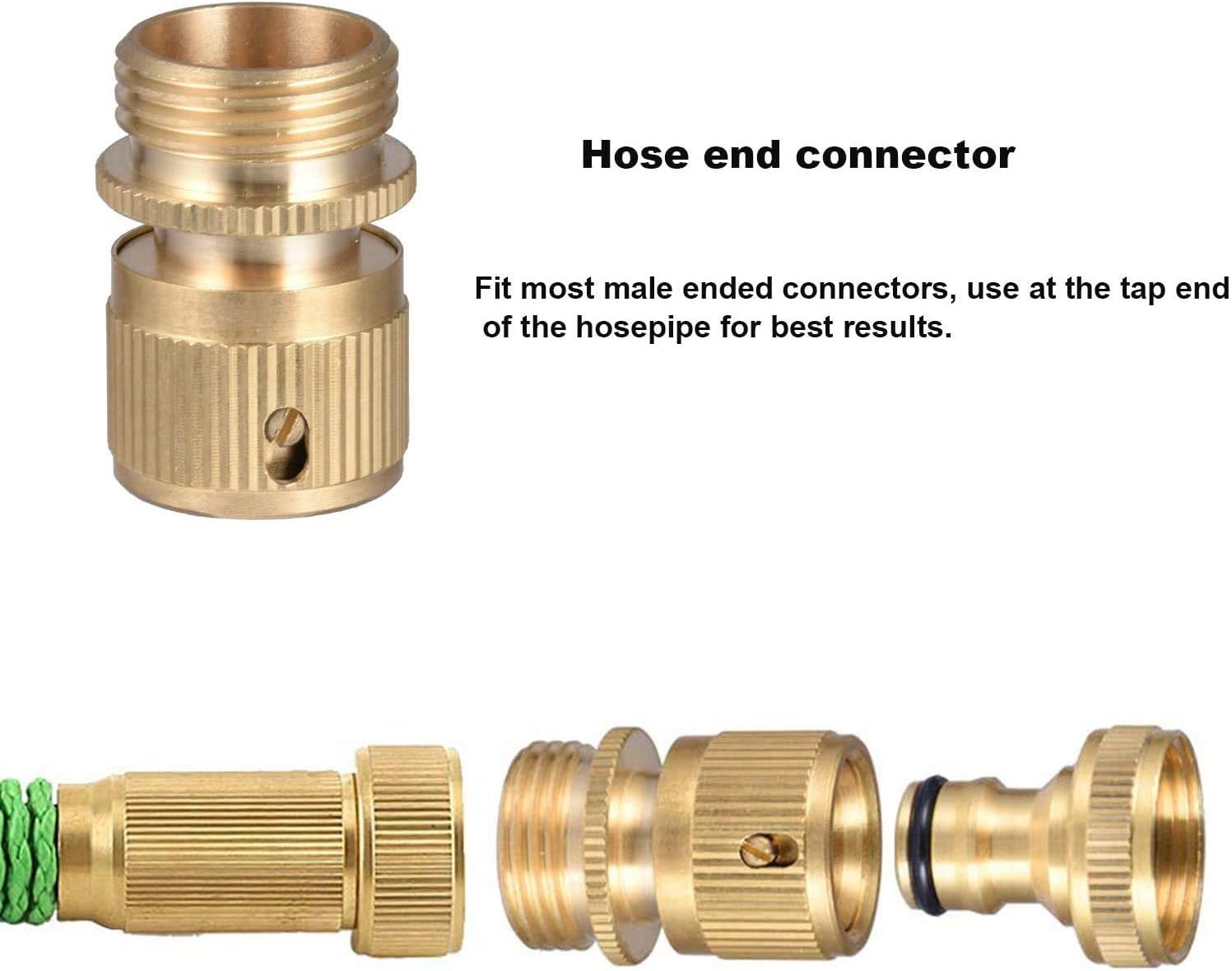 KAHEIGN Brass Garden Tap Adaptors Hose Expandable Stretch Fittings Tap