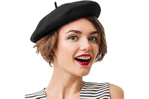 Kangaroo Vintage French Beret - Unisex Wool Hat for Men & Women, Cosplay, Costume Party, Parisian Fashion Accessory