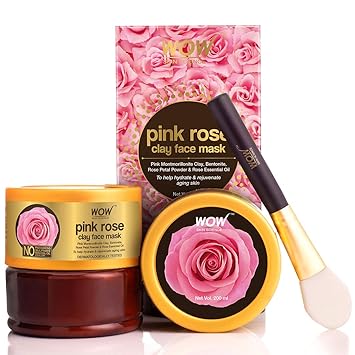 Download Buy Wow Skin Science Pink Rose Clay Face Mask For Hydrating Rejuvenating Aging Skin No Parabens Sulphate Mineral Oil Color 200 Ml Online At Low Prices In India Amazon In PSD Mockup Templates