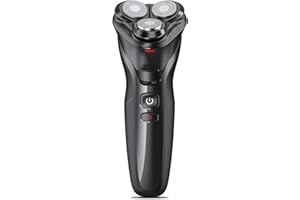 rategist Cordless Men's Electric Razor: 3-in-1 Shaver for Beard/Nose/Sideburns - IPX6 Waterproof Travel Kit - Turbo Speed & Precision Blades, Dark Grey
