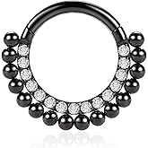 AROWRO Helix Rook Earrings Sleeper Earring Nose Hoop 16G 8mm 10mm Surgical Steel Lobe Earring Daith Cartilage Tragus Piercing Jewelry Septum Clicker Septum Hoop