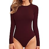 MANGOPOP Tank Top Body Suits Women Sexy Crew Neck Racerback Halter Ribbed Sleeveless Bodysuit for Women