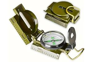 1PC Outdoor Survival Multifunctional Compass for Hiking Camping Travel Military Green, Green