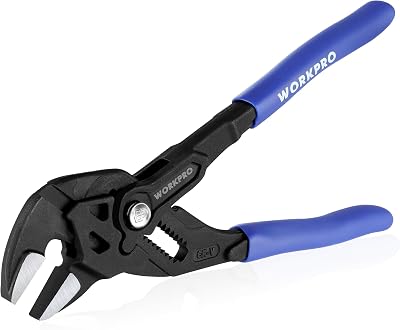 WORKPRO Adjustable Pliers Wrench 180 mm Dual Handle 40 mm Jaw Capacity