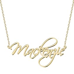 UMAGICBOX Personalized Mackenzie Name Necklace 18K