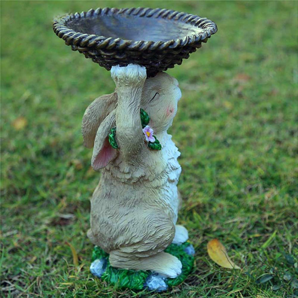 Zenggp Bird Feeder Pastoral Cartoon Rabbit Scenery Ornaments Hand
